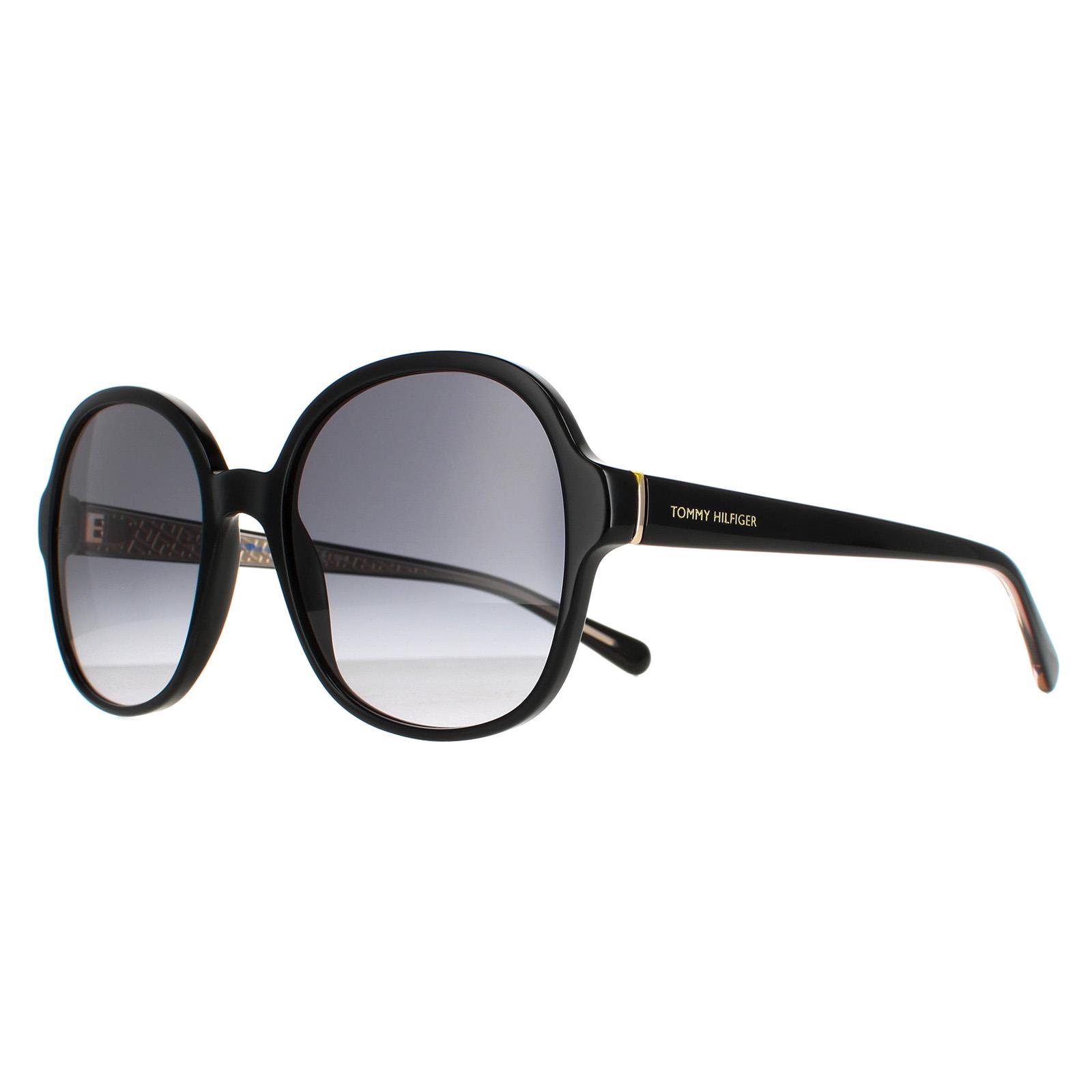 Black Tommy Hilfiger Black Round Black Dark Grey Gradient TH 1812/S, Image 2 of 4