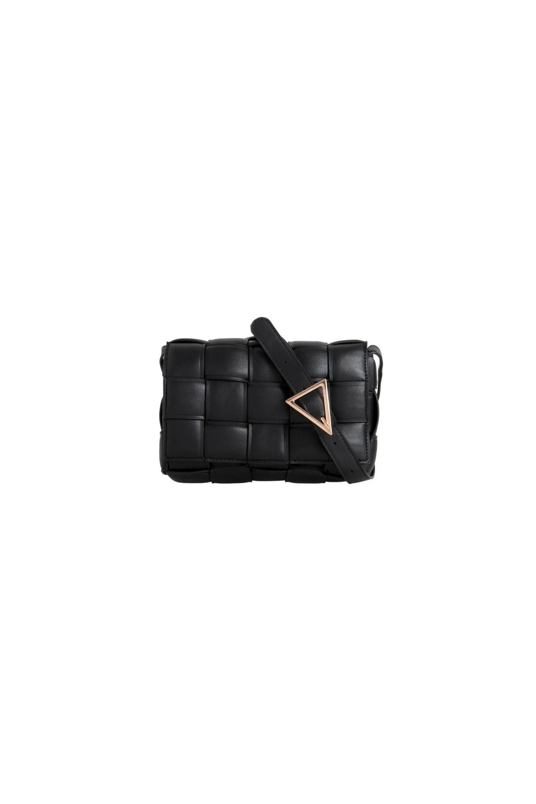 Black Woven Crossbody Bag