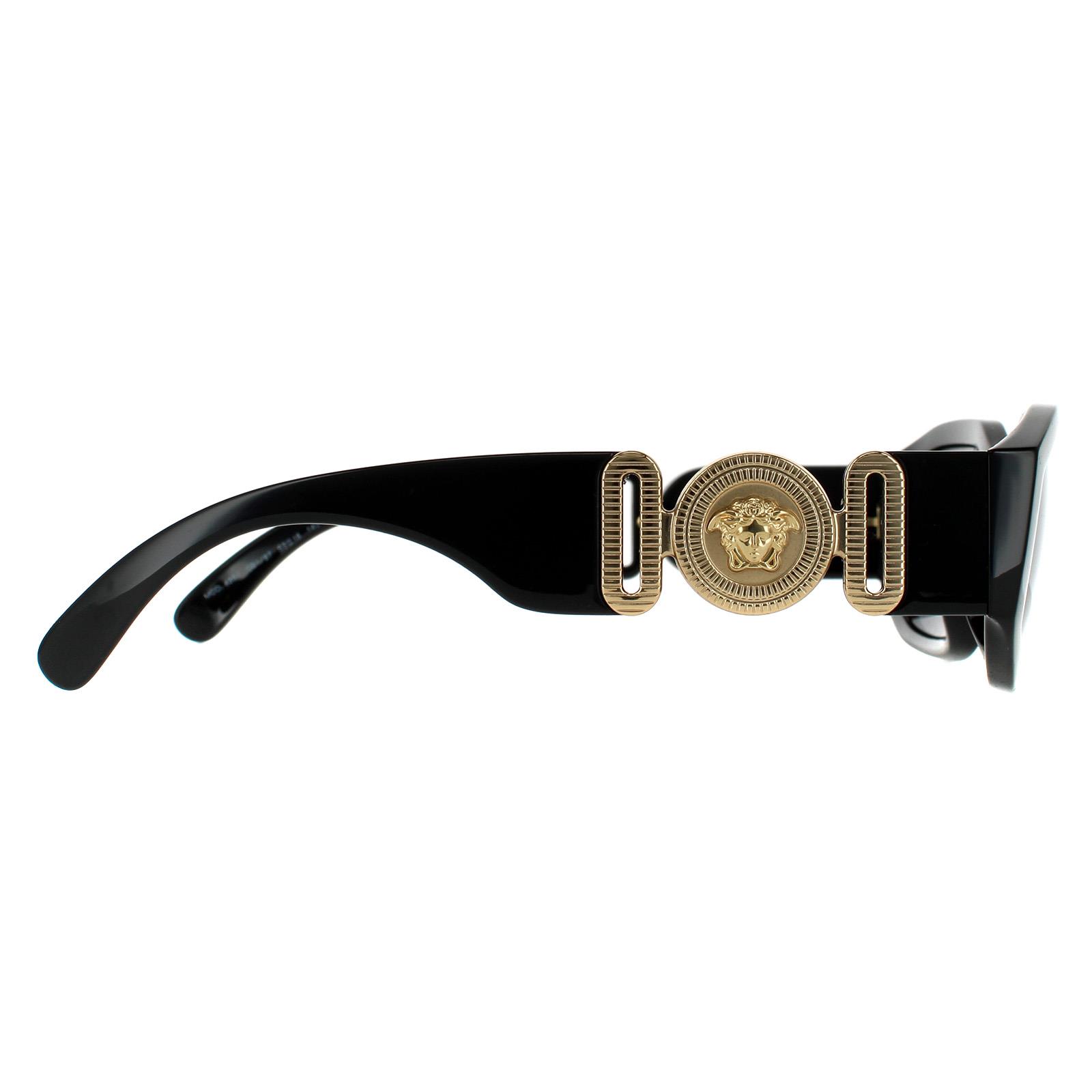 Black Versace Black Rectangle Black Dark Grey VE4361 Sunglasses, Image 4 of 4
