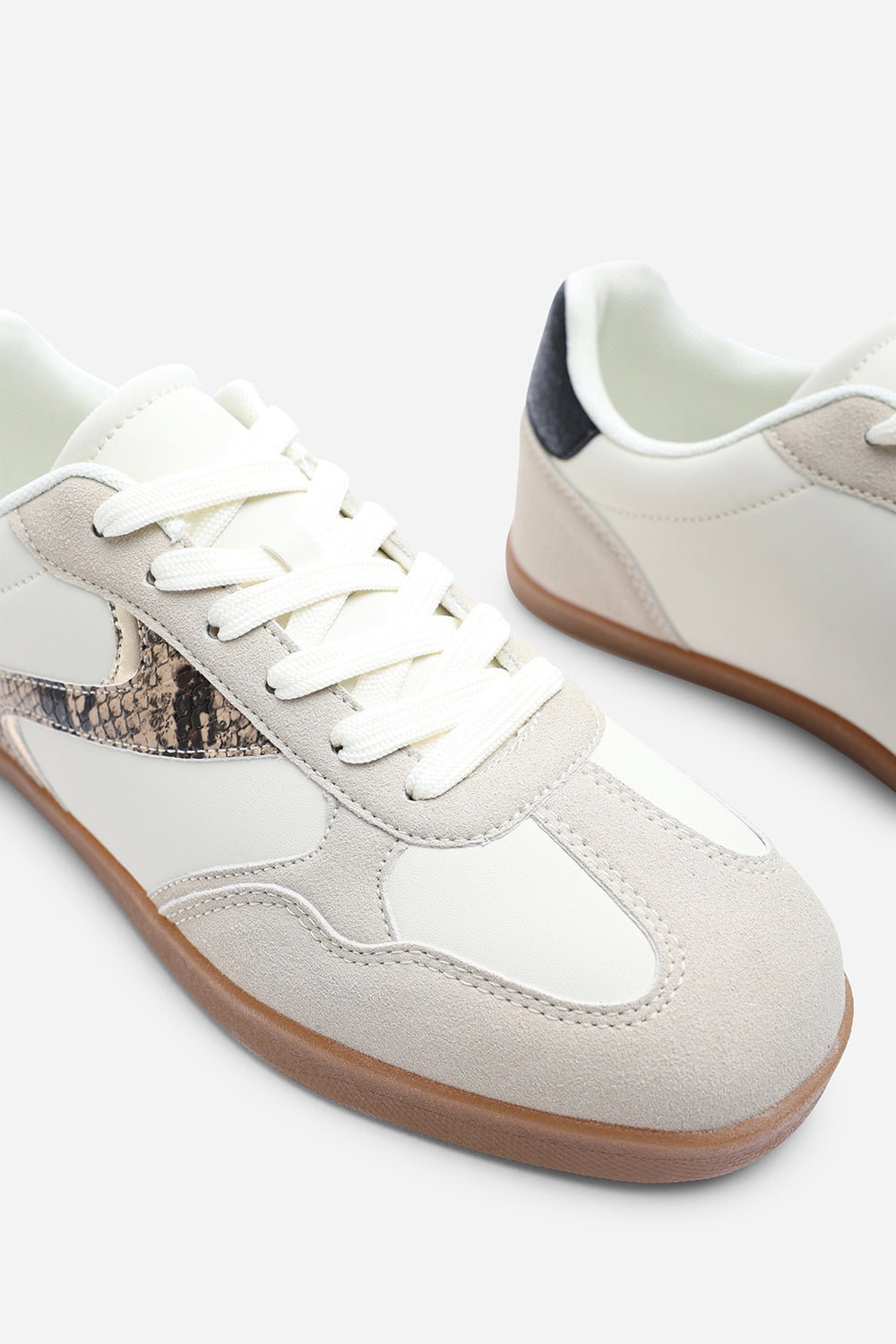 White Anaiah Low Profile Side Panel Detailed Trainer, Image 5 of 6