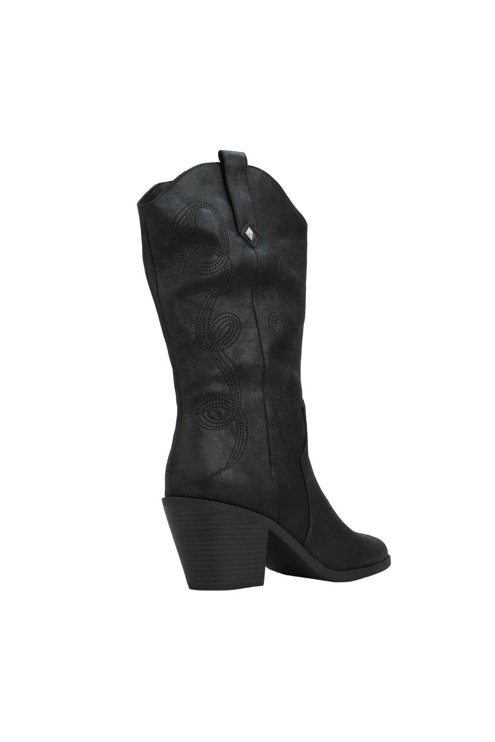 Black Feria Embroidered Cowboy Boots, Image 2 of 6
