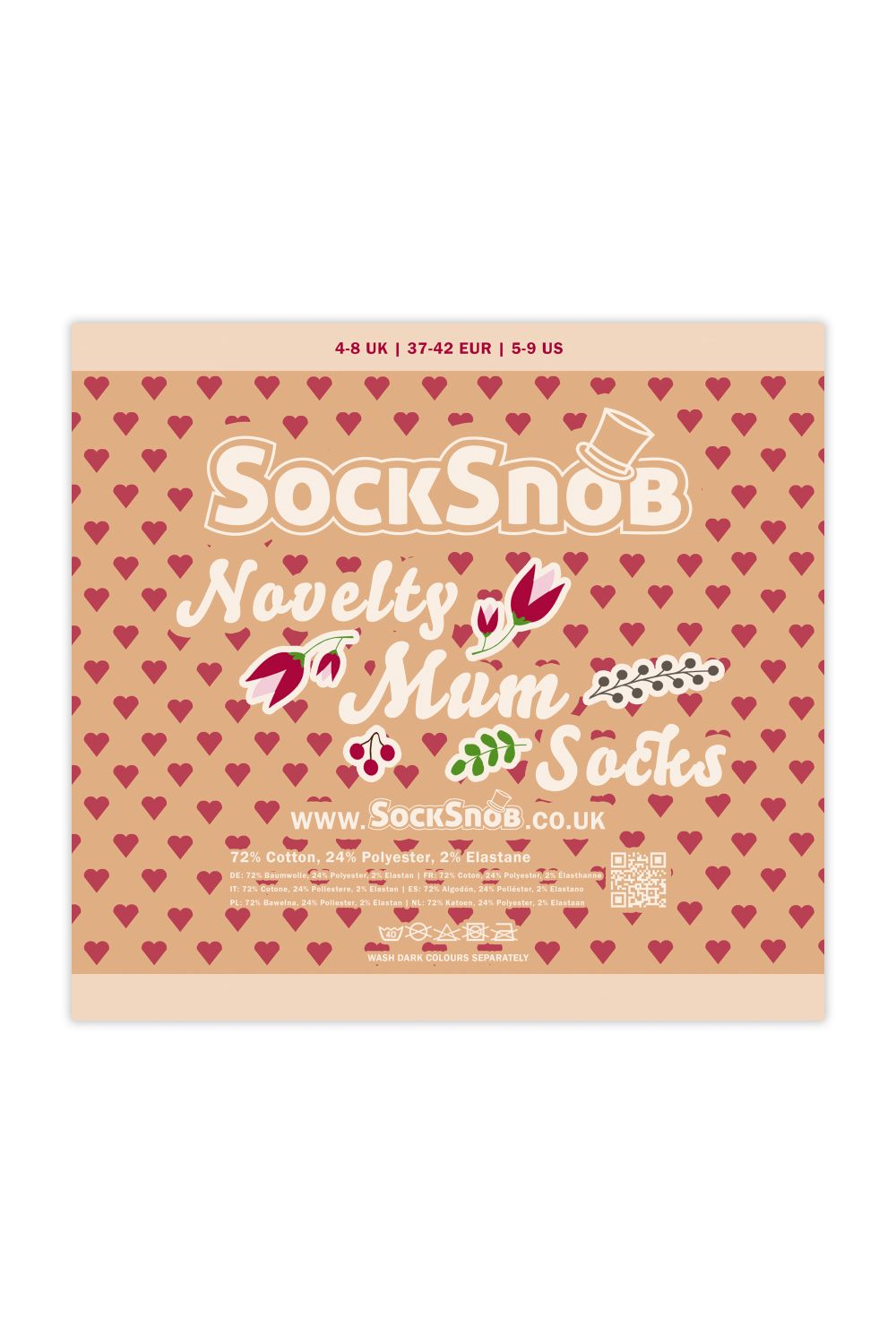 Multi 3 Pack Mum Novelty Patterned Socks Gift, Image 2 of 2