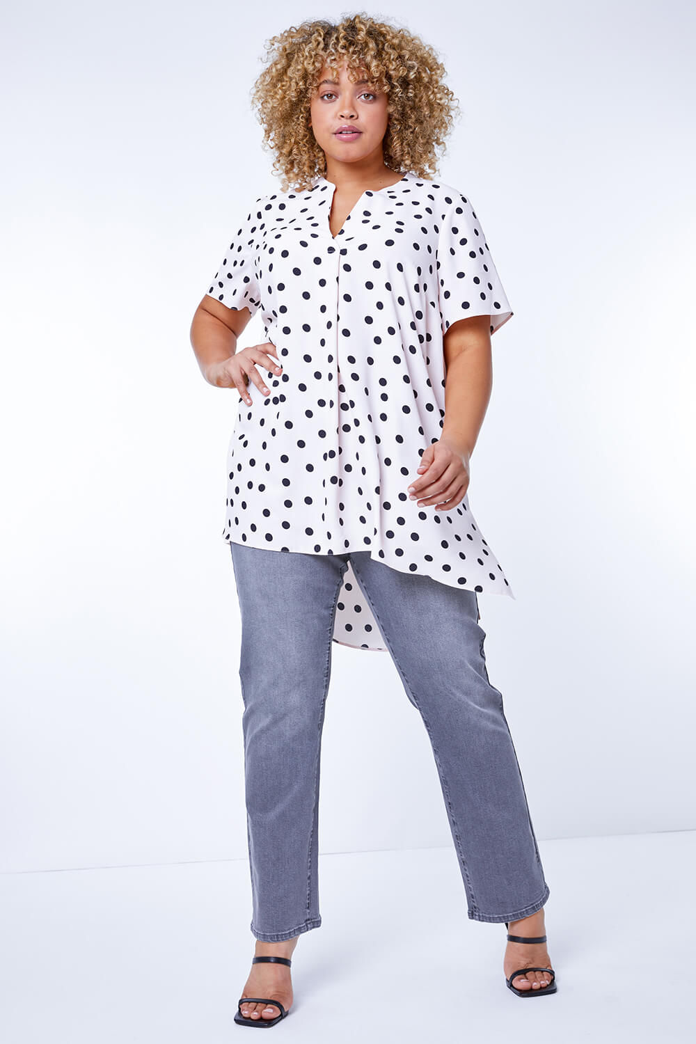 Grey Curve High Waisted Mom Jeans, Image 5 of 4