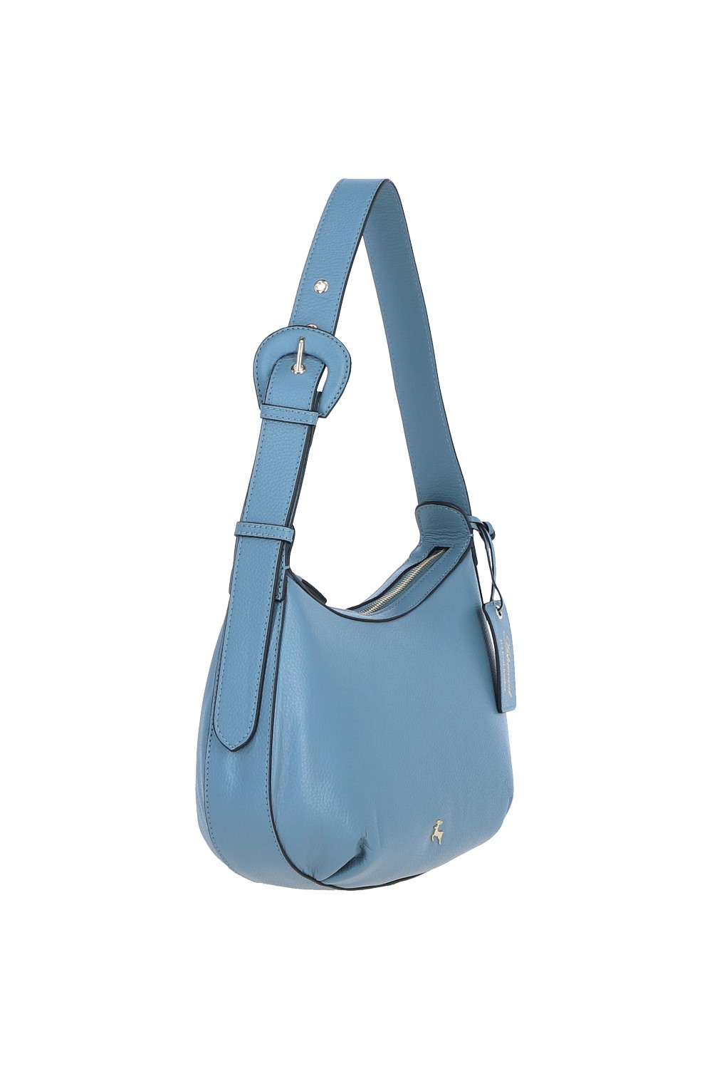 Blue 'Nevina' Real Leather Shoulder Bag, Image 4 of 4