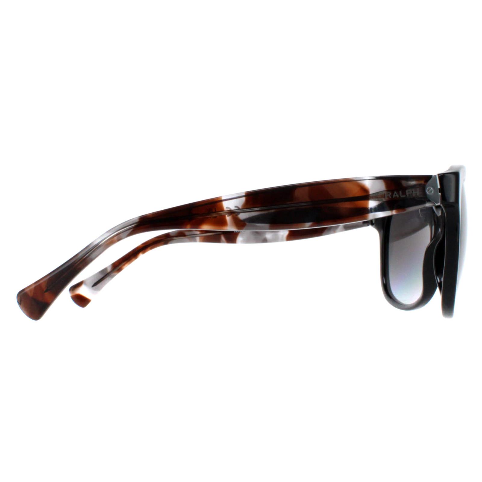Black Cat Eye Shiny Black and Havana Grey Gradient Polarized RA5191, Image 4 of 4