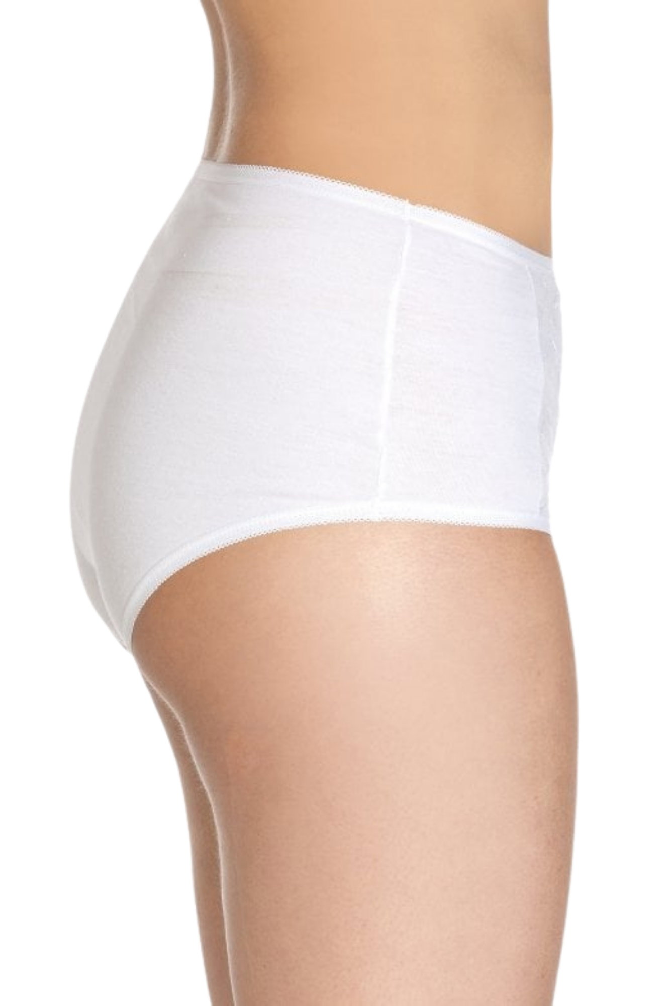 White Camille Lingerie White 2 Pack Floral Full Briefs, Image 2 of 5