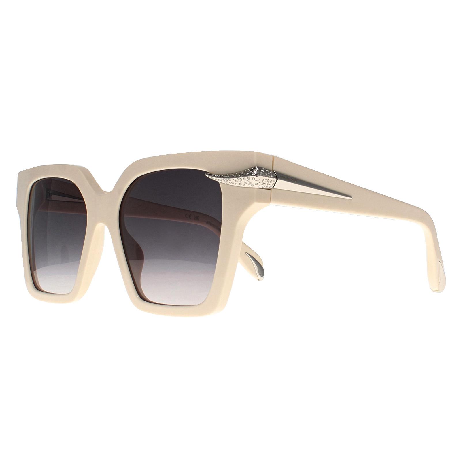 Beige Nike Beige Square Shiny Beige Grey Gradient SRC002S Sunglasses, Image 2 of 4