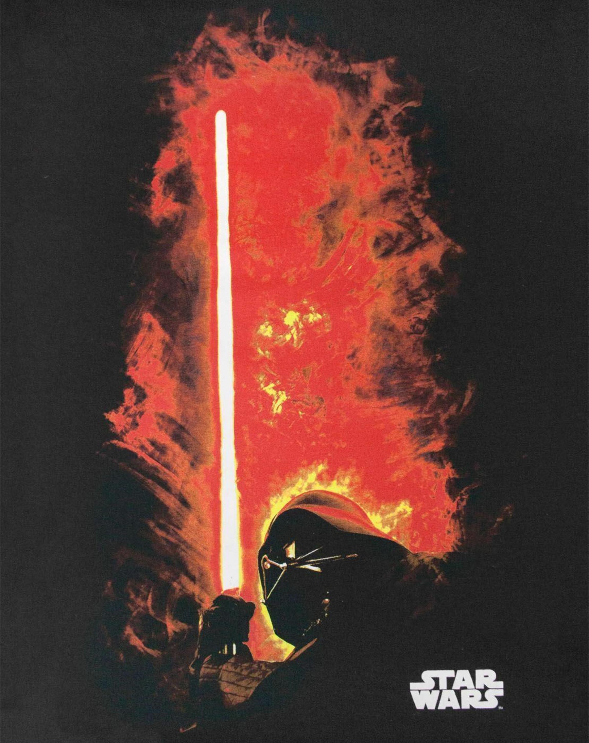 Black Star Wars Darth Vader Lightsaber T-Shirt, Image 3 of 4