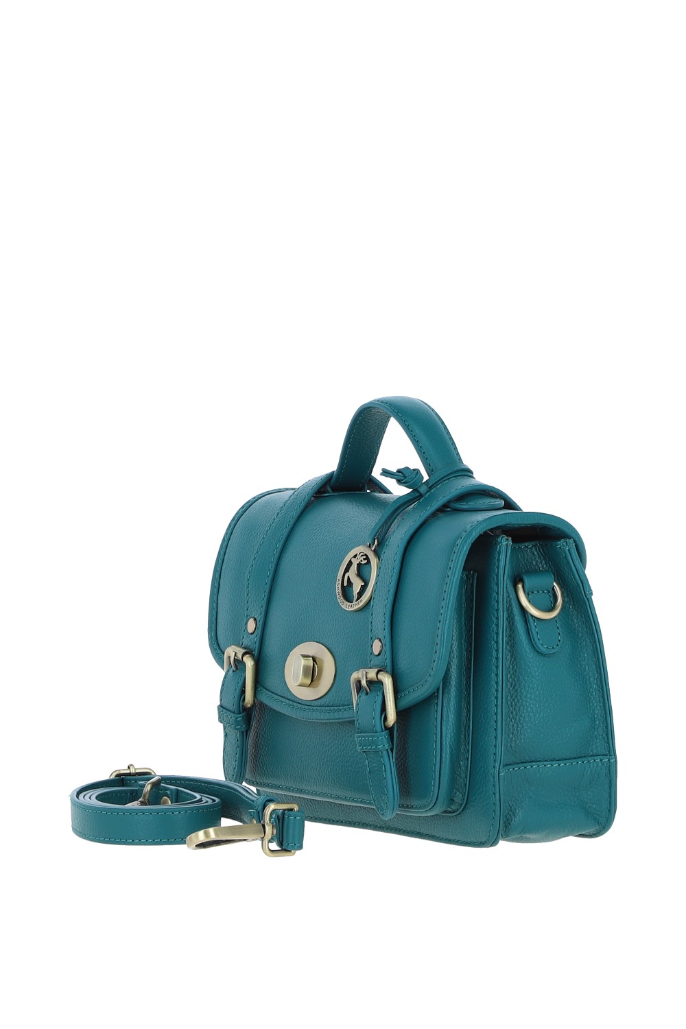 Green Ashwood Leather Green Stylish Real Leather Large Satchel Bag, Image 2 of 4