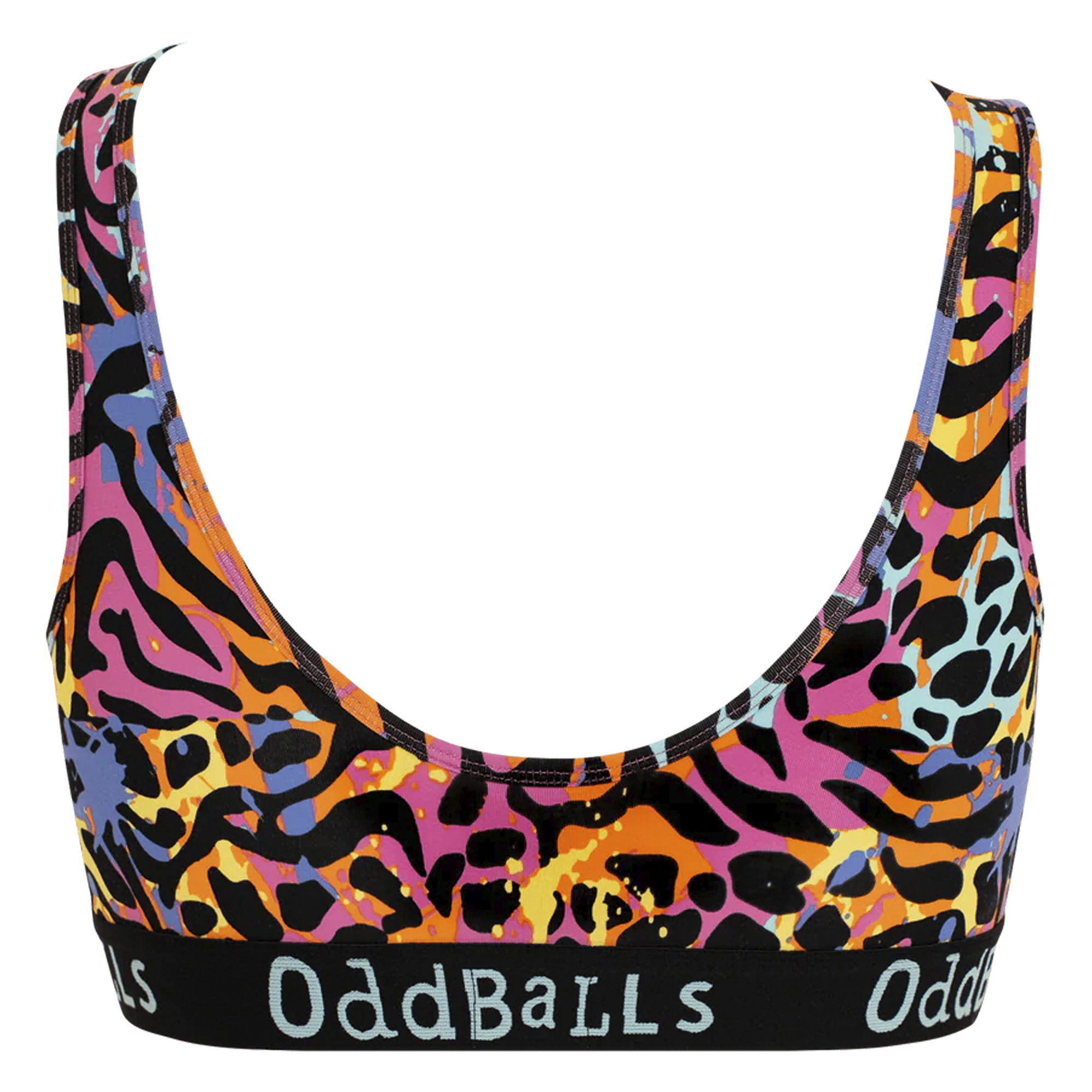 Black Ladies Colourful Comfy Cotton Bralette | Soft Everyday Wireless Bra Top, Image 4 of 4