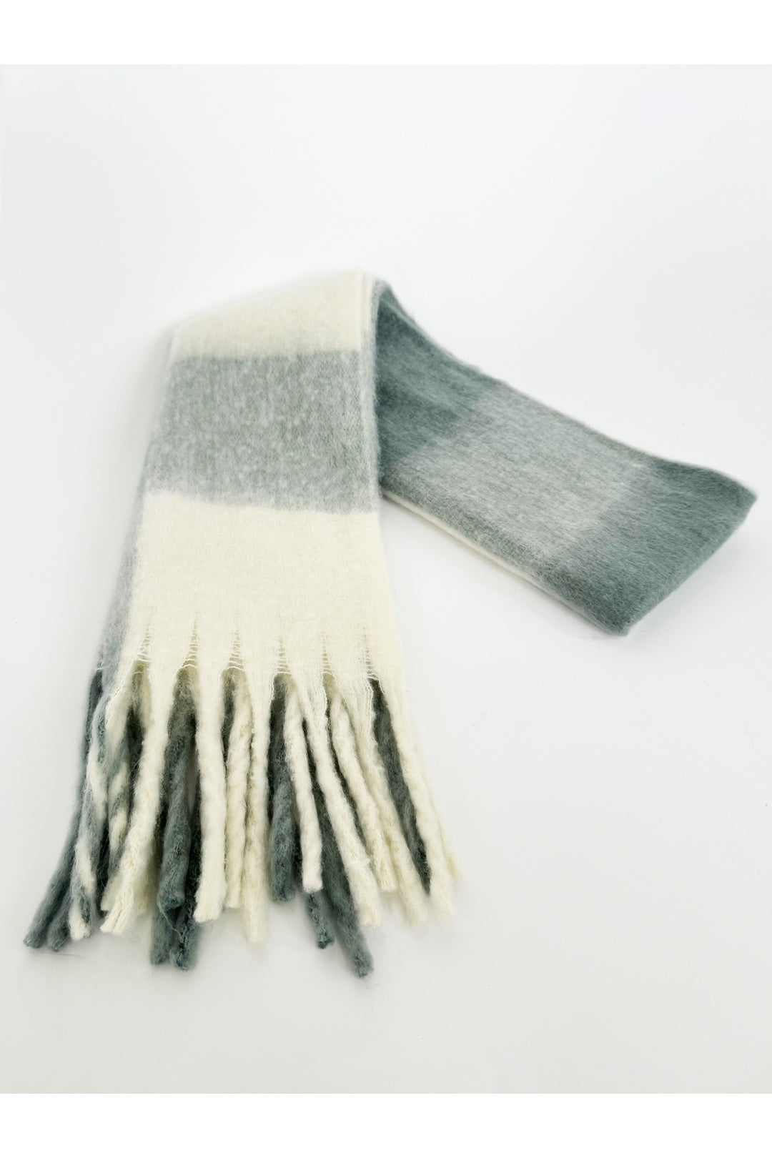 Grey Chunky Check Scarf, Image 1 of 5