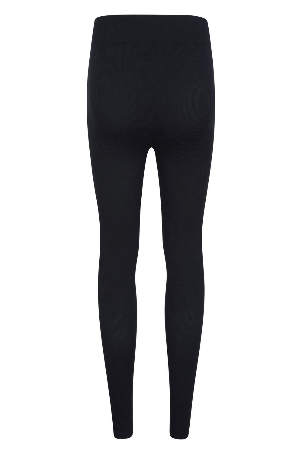 Black Carmel Ribbed Seamless Thermal Bottoms, Image 2 of 4
