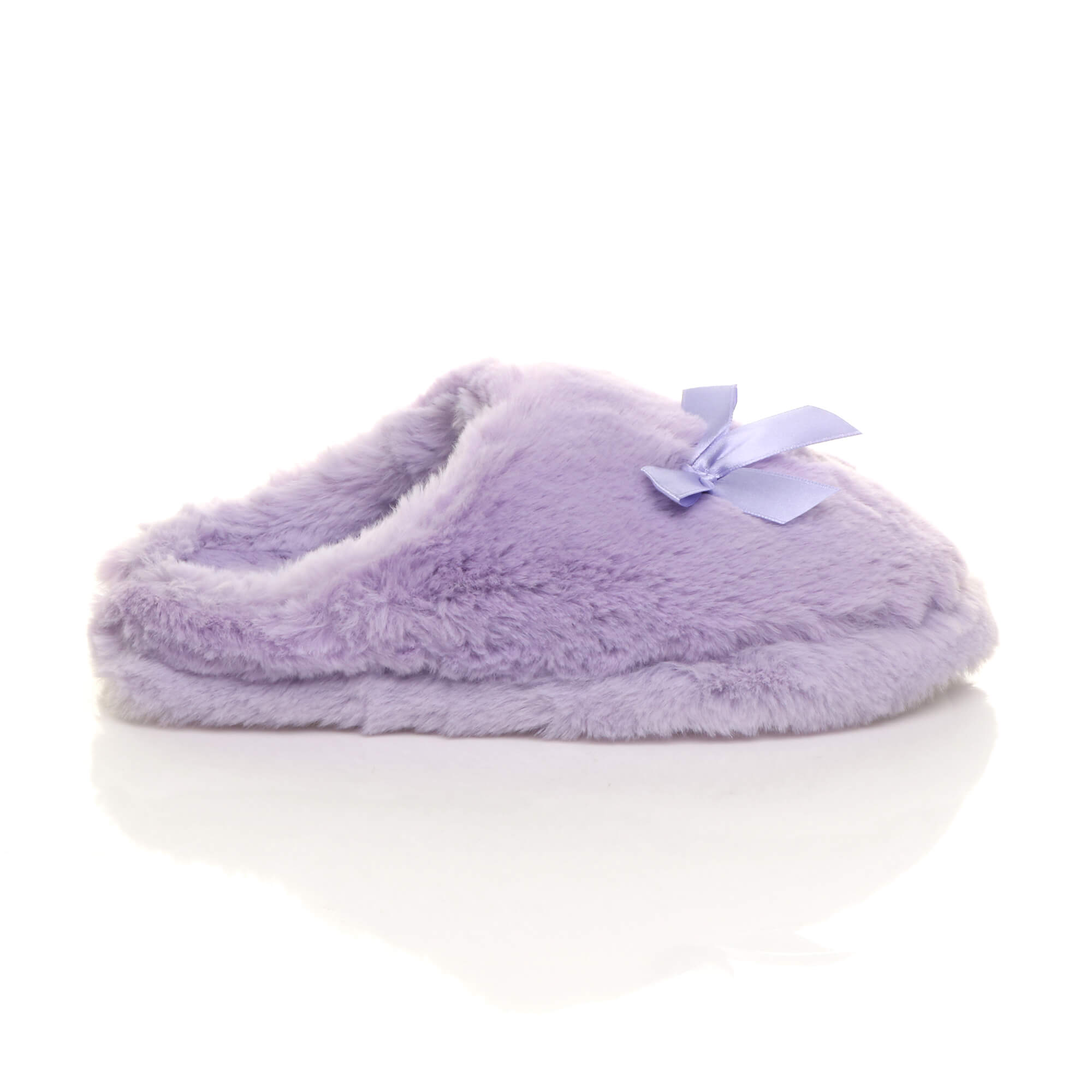 Lilac AJVANI Lilac Fluffy Mule Slippers, Image 2 of 6