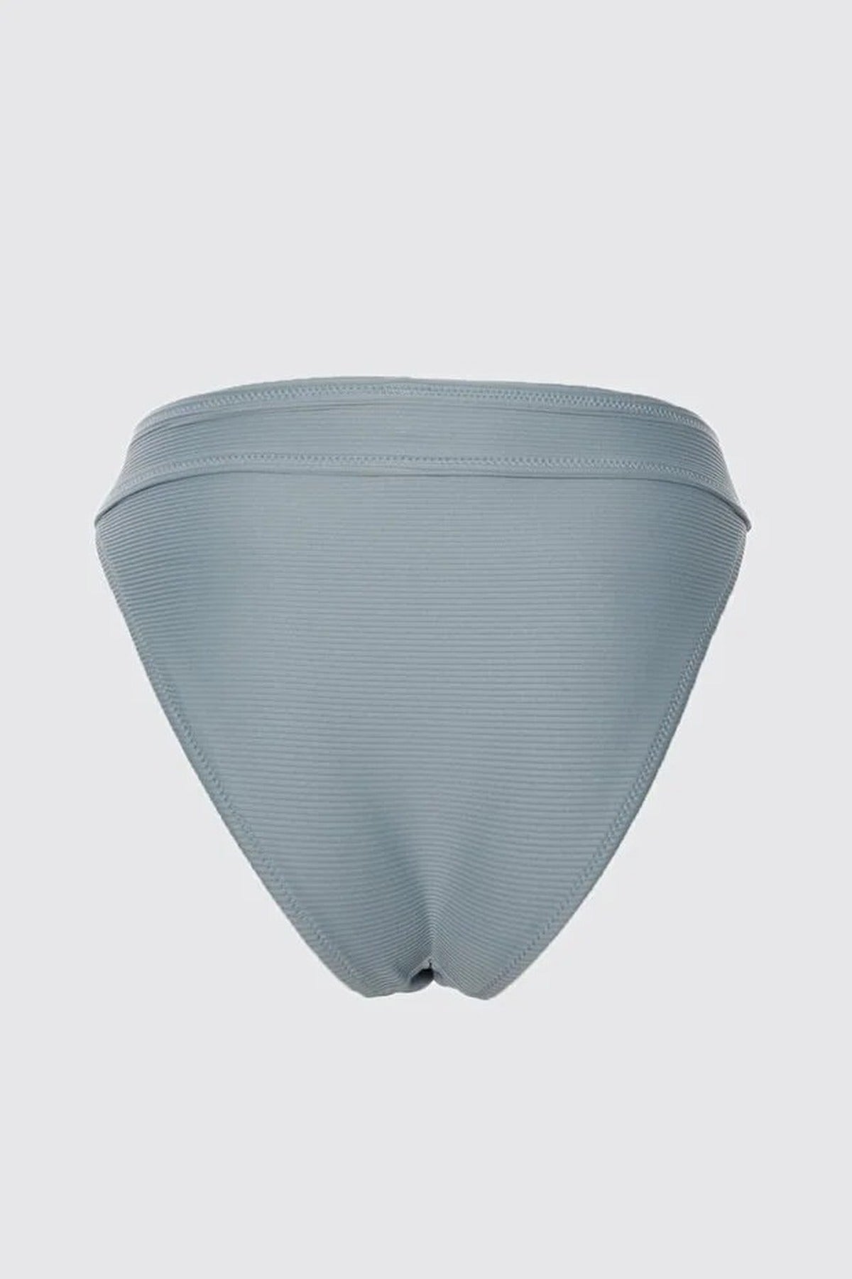 Blue WOVCOR Blue Textured Regular Waist Bikini Bottom with Minimal High Leg Fit, Image 3 of 4