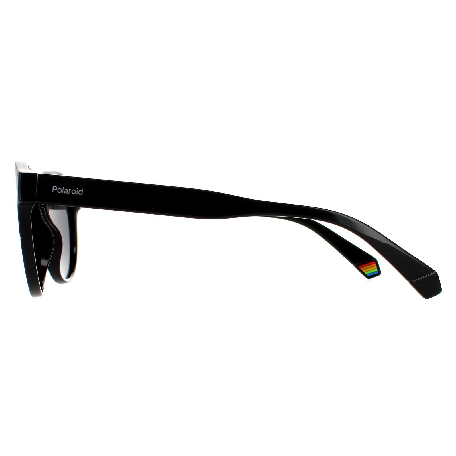 Black Polaroid Black Round Black Grey Polarized Sunglasses, Image 3 of 4