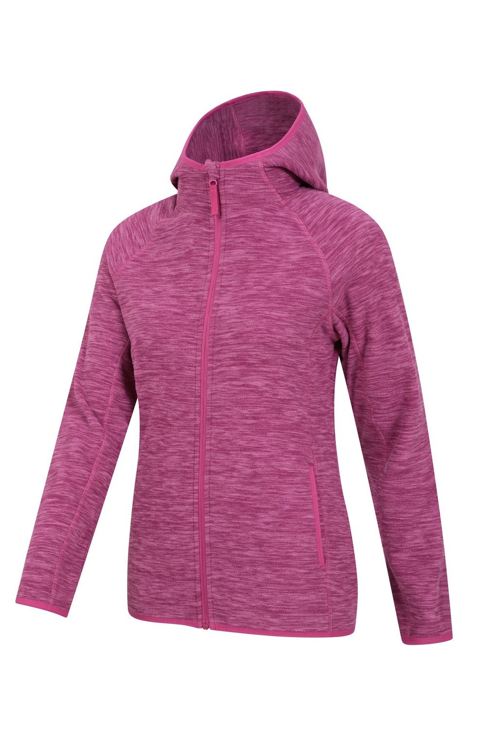 Raspberry Lleyn II Melange Full Zip Hoodie, Image 3 of 4