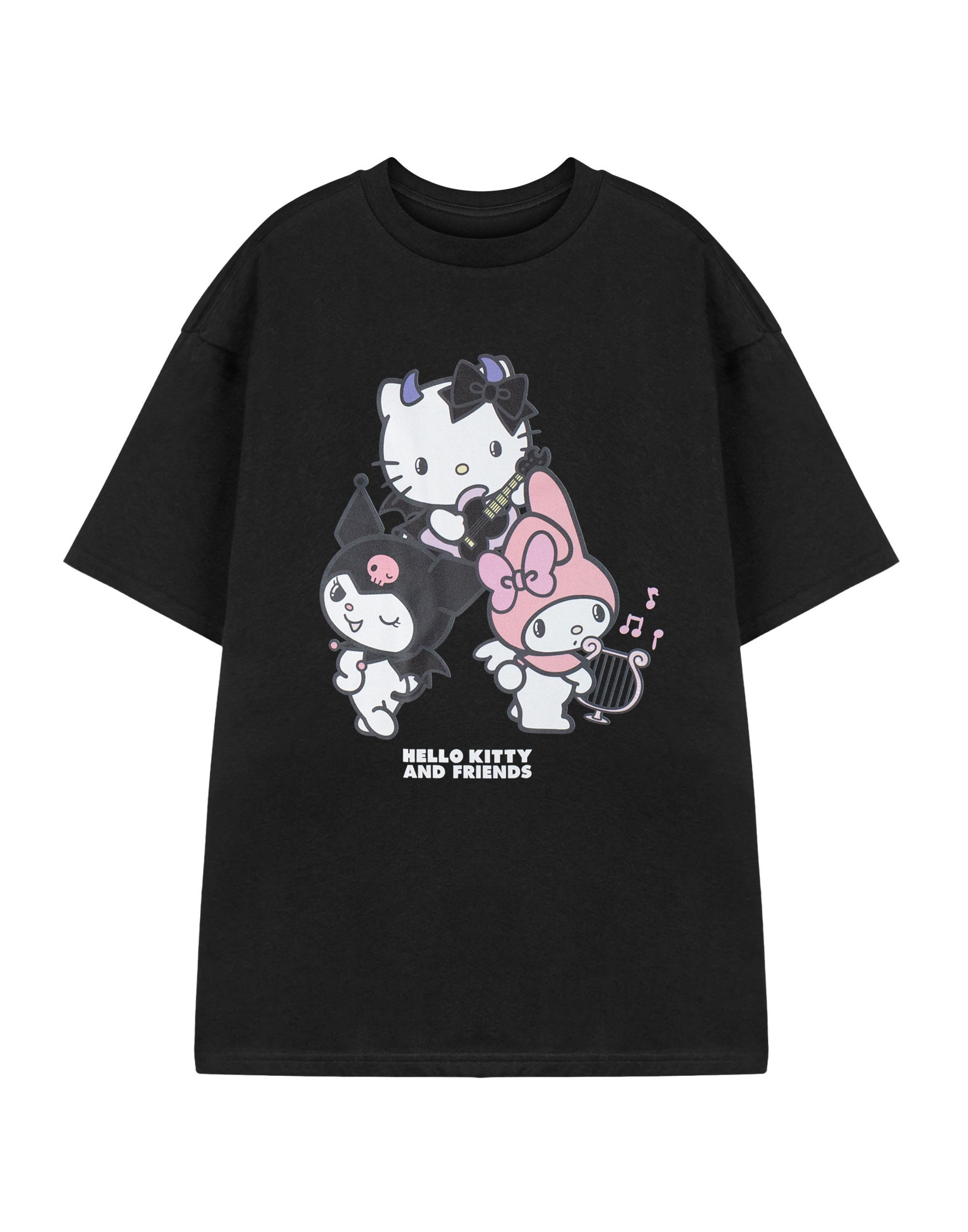 Black Hello Kitty Rock Life Small T-Shirt, Image 3 of 6
