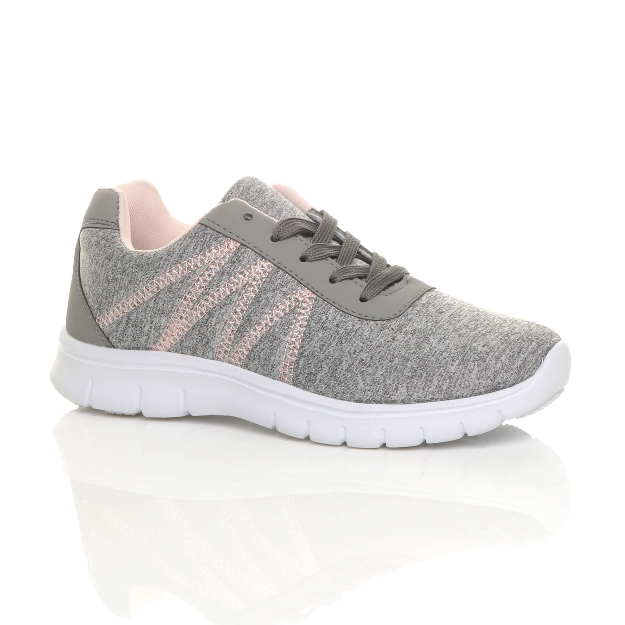 Black Lace Up Memory Foam Trainers