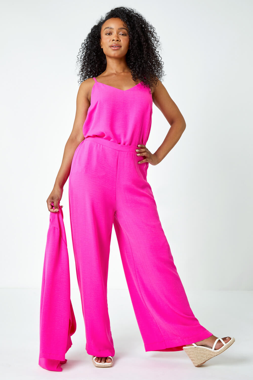 PINK Petite Plain V-Neck Cami Vest Top, Image 6 of 5