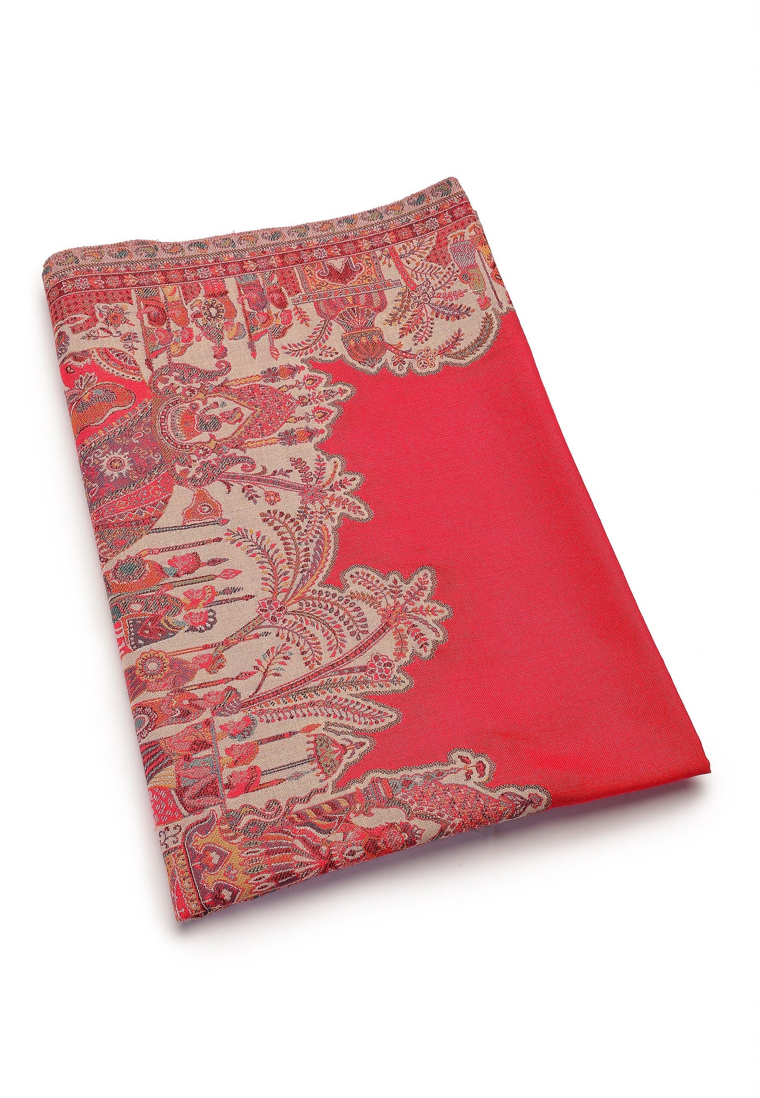 Multi Kashmiri Jamawar Scarf, Image 2 of 2