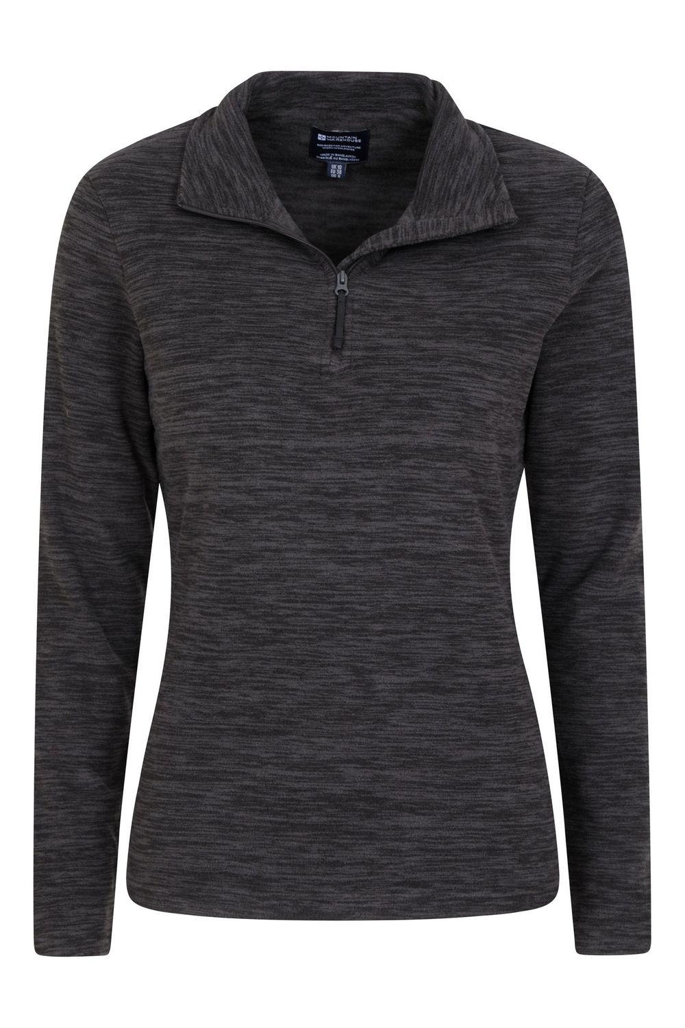 Black Snowdon Melange Fleece Top, Image 4 of 4