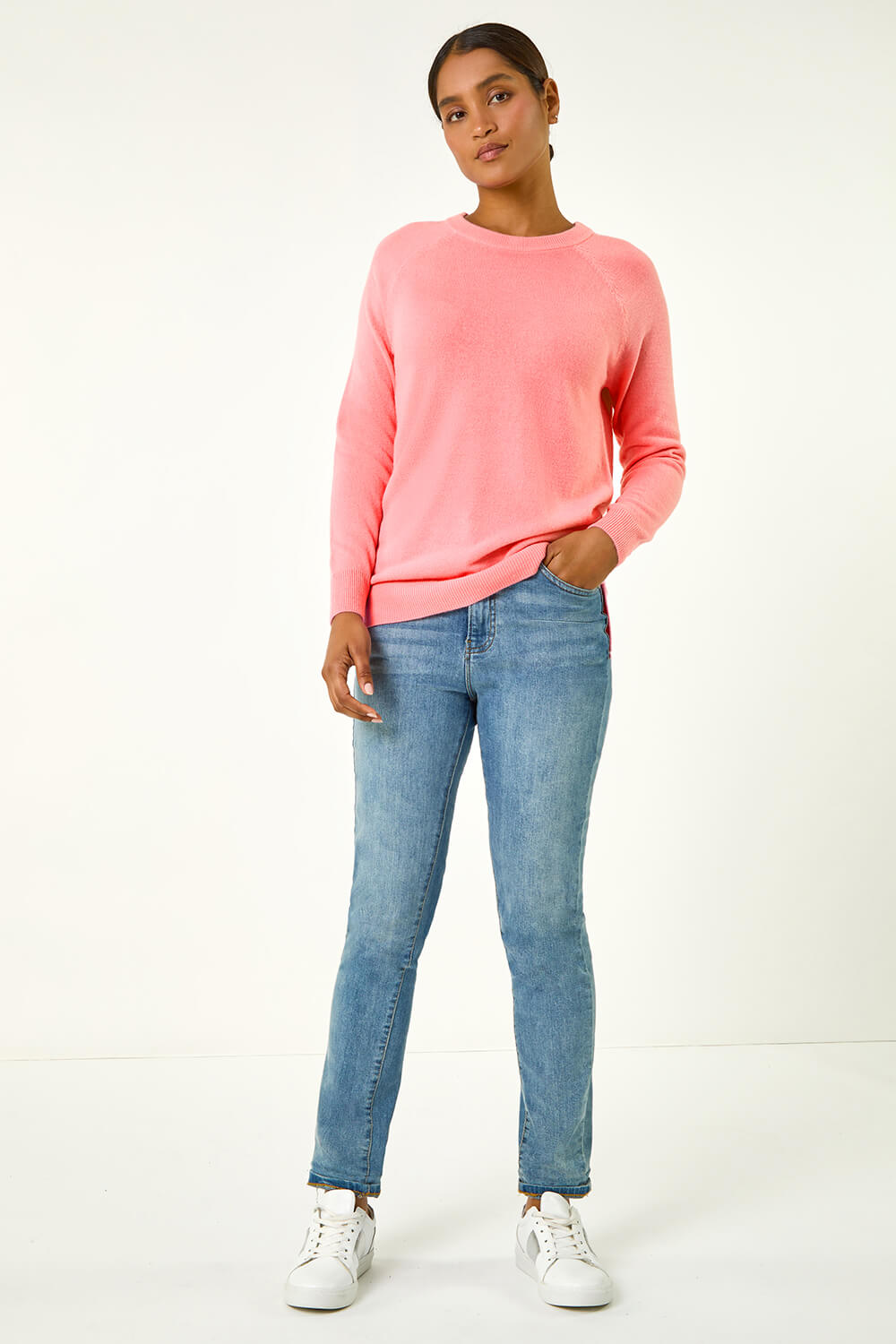Rose Soft Crew Neck Jumper, Image 5 of 6