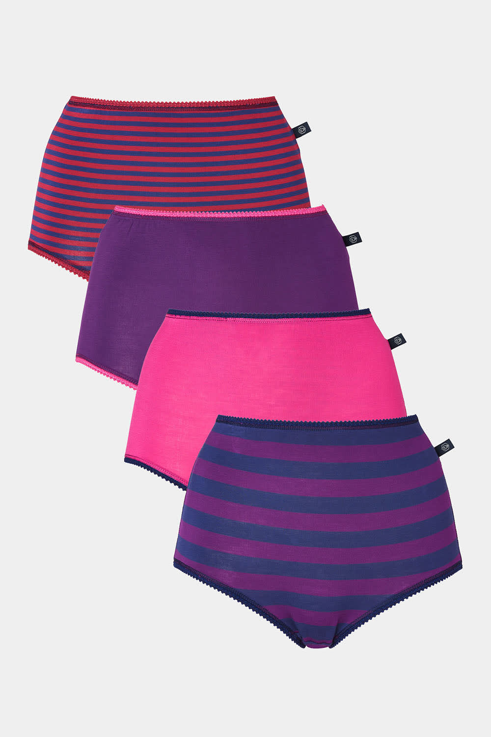 Multi Pack Of Four "Cherry Pie" Bamboo Full Briefs