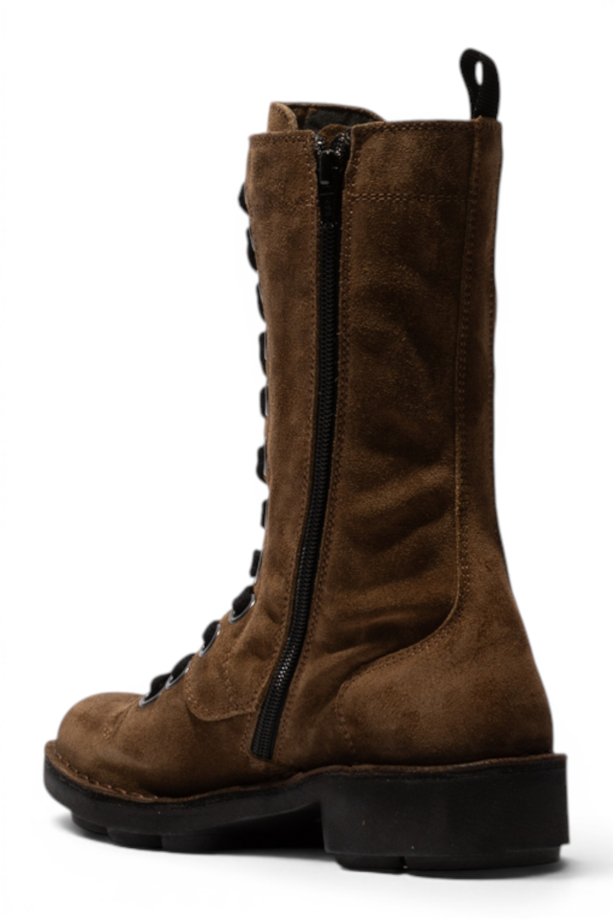 Brown Womens Leather Ankle Boots-NOLE175, Image 4 of 5
