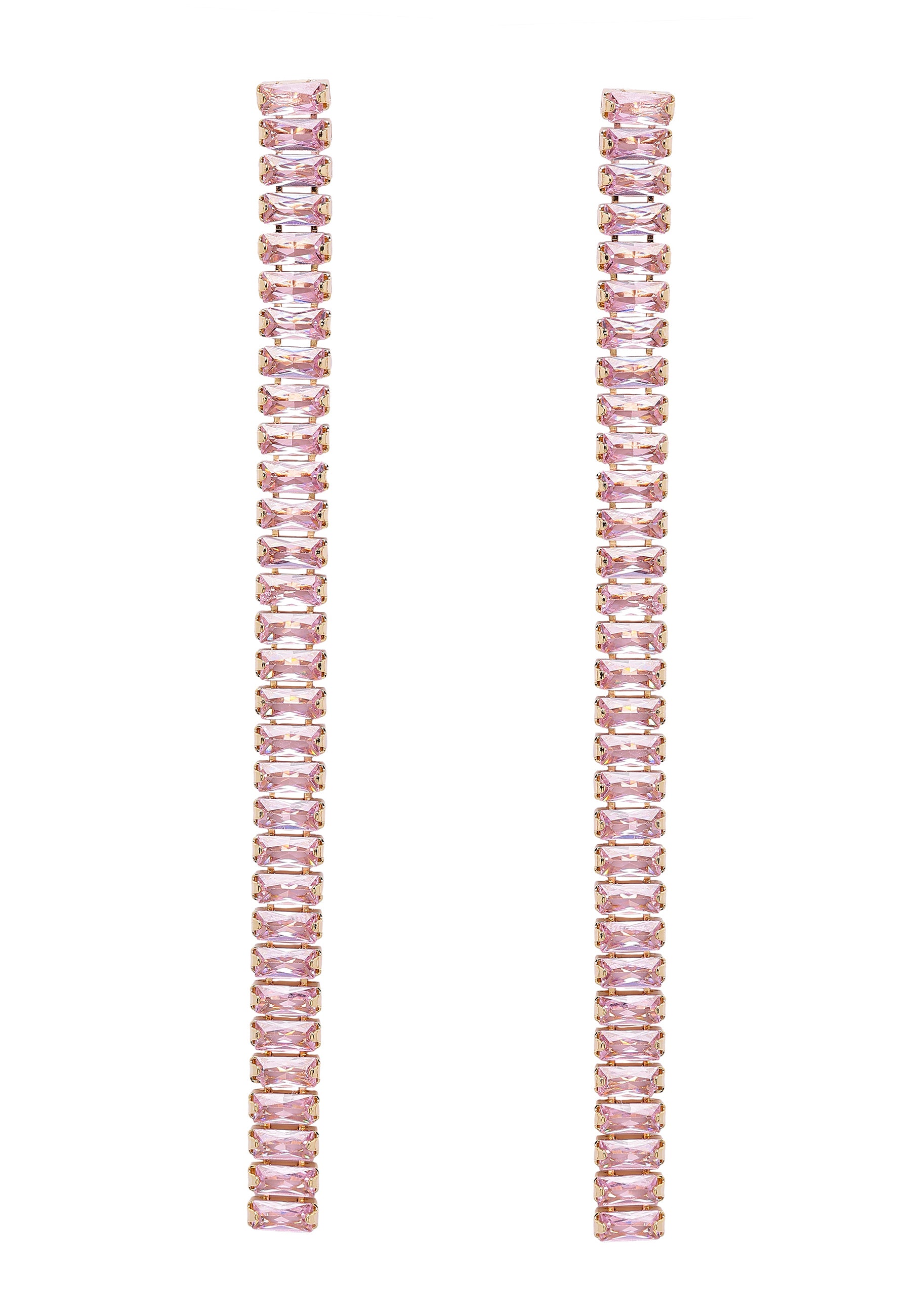 Pink Pink Long Linear Earrings