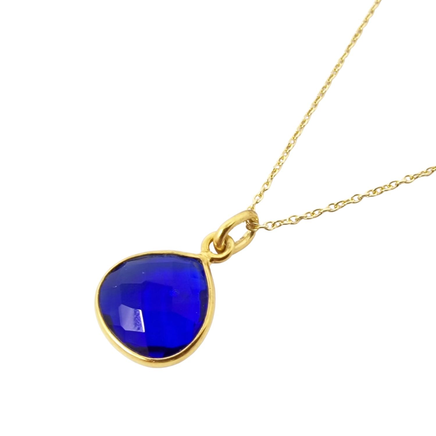 Gold Sapphire September Birthstone Gold Plated Necklace, Image 1 of 1