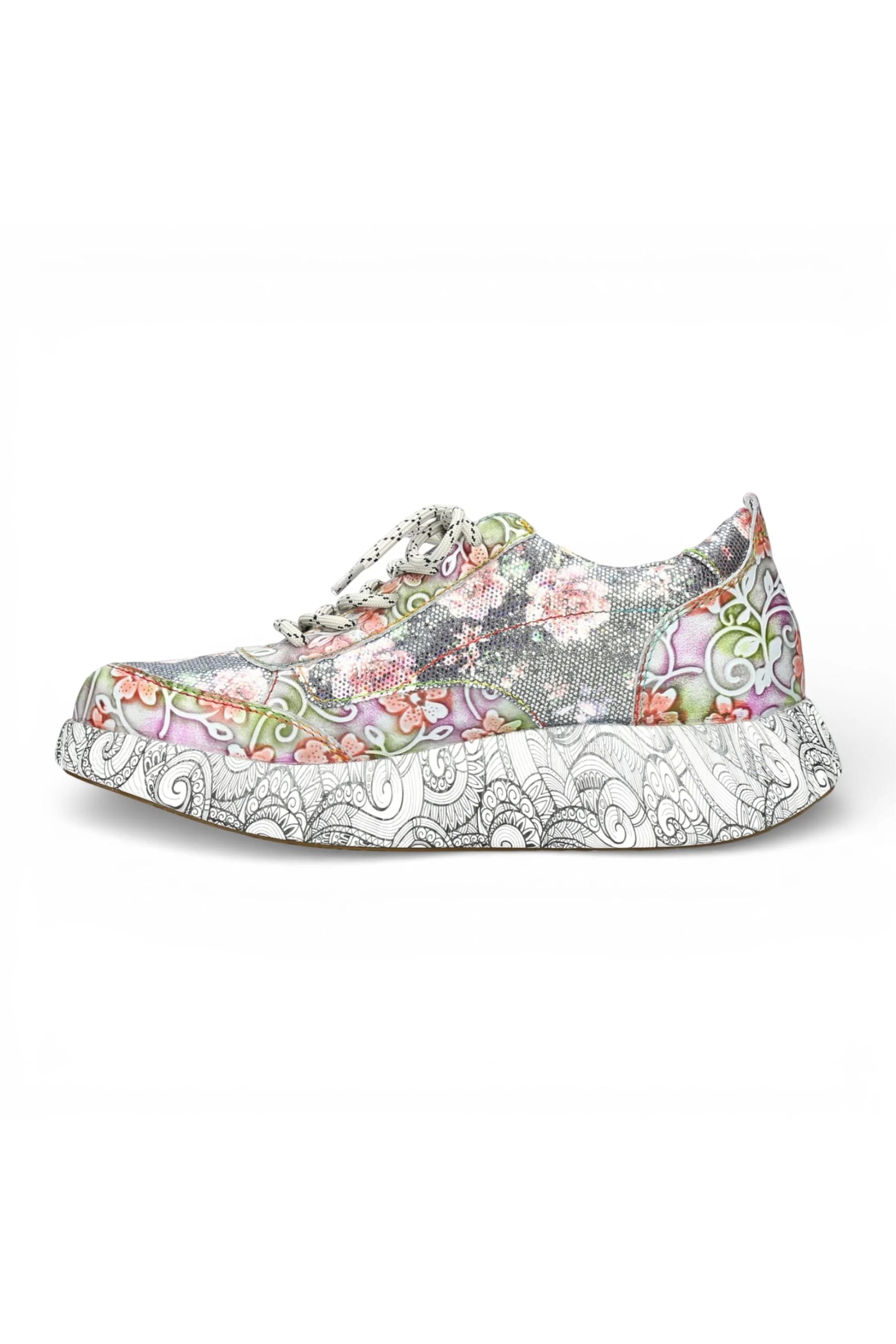 Grey Womens Platform Sneaker Shoes-Nikito 62, Image 5 of 8