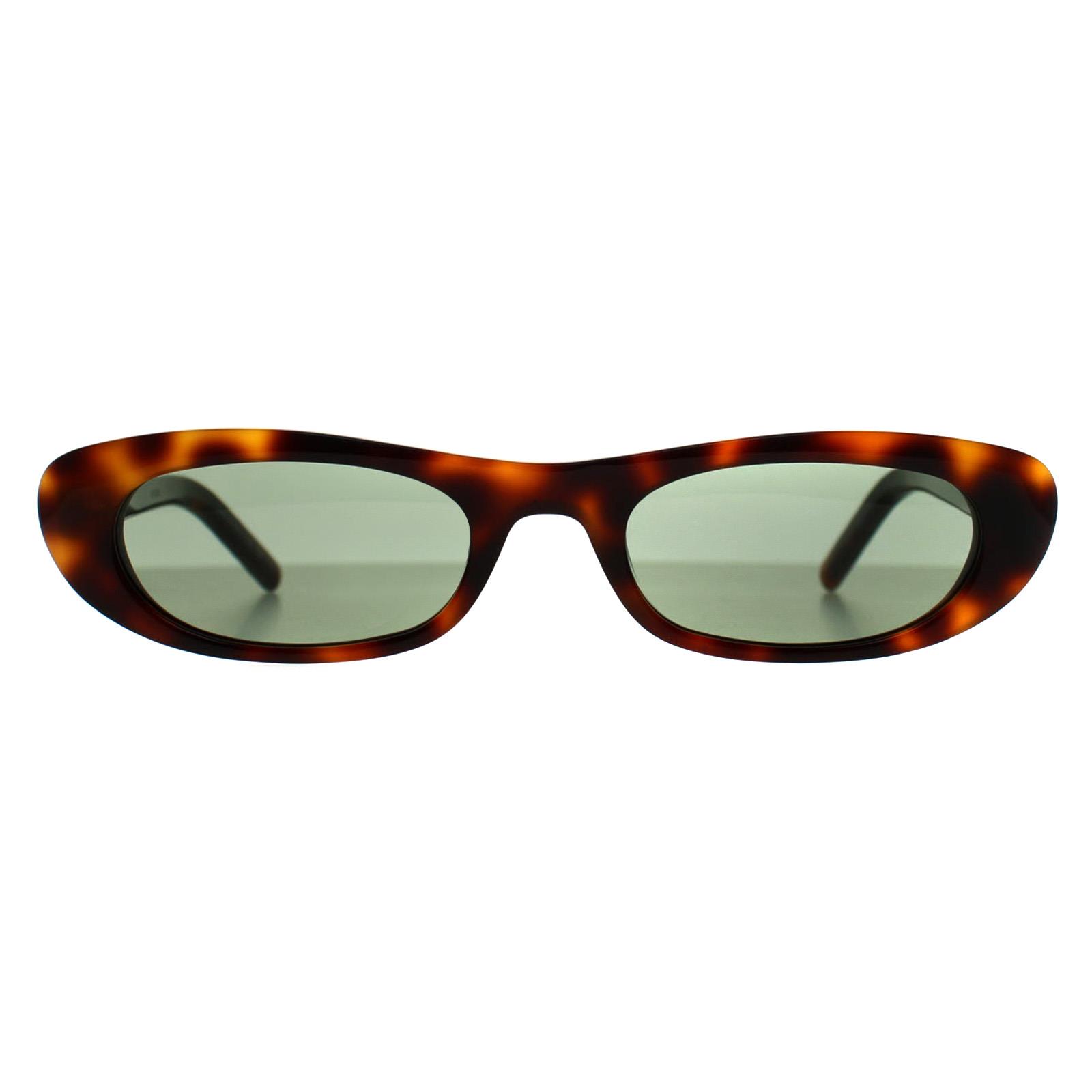 Brown Rectangle Shiny Dark Havana Green SL557, Image 1 of 3