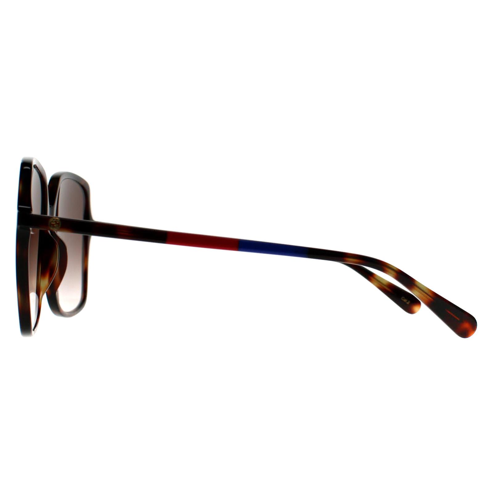 Brown Gucci Brown Square Havana Brown Gradient GG0544S, Image 3 of 3