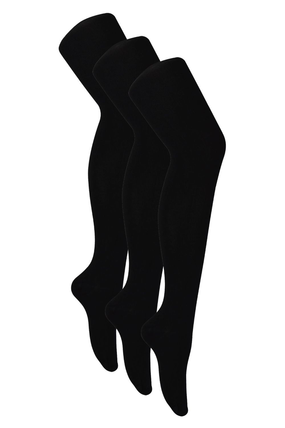 Black 3 Pack Ladies Soft Breathable Bamboo Tights