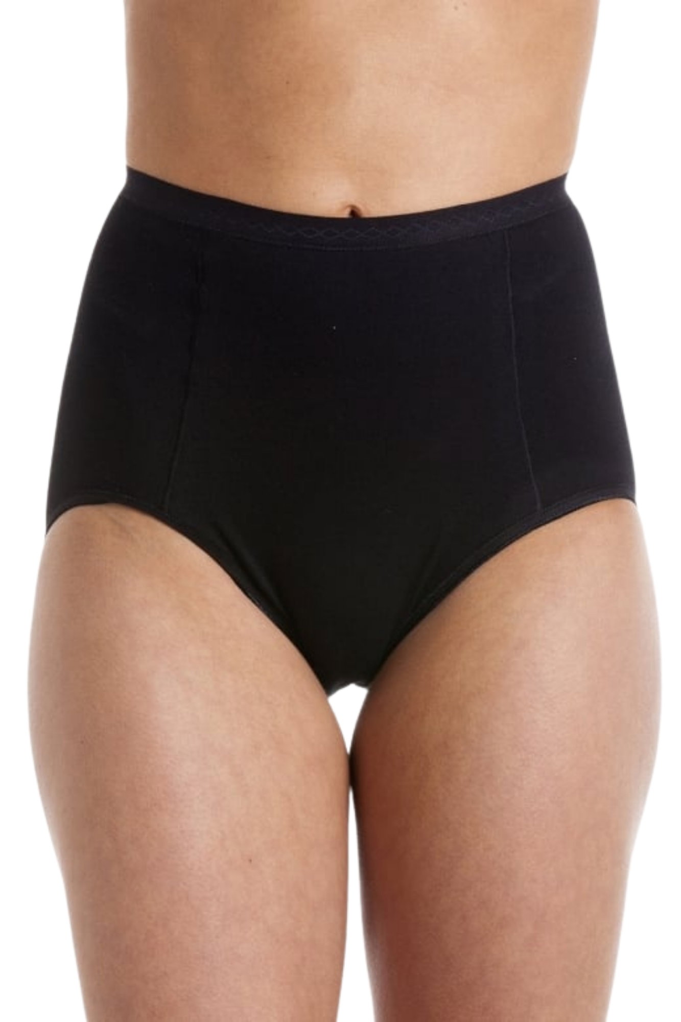 Black Two Pack Hi- Waist Control Briefs, Image 1 of 5
