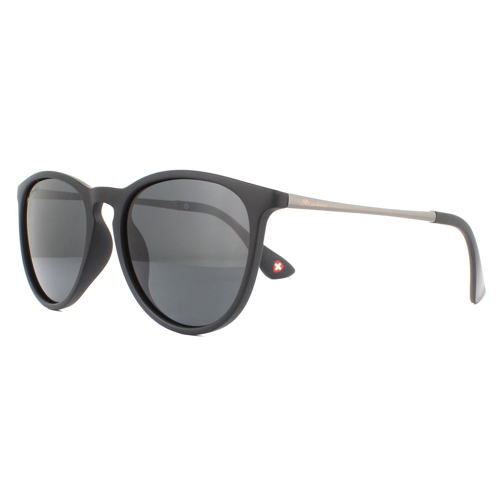 Oval Black Black Smoke Polarized Sunglasses, Image 2 of 4