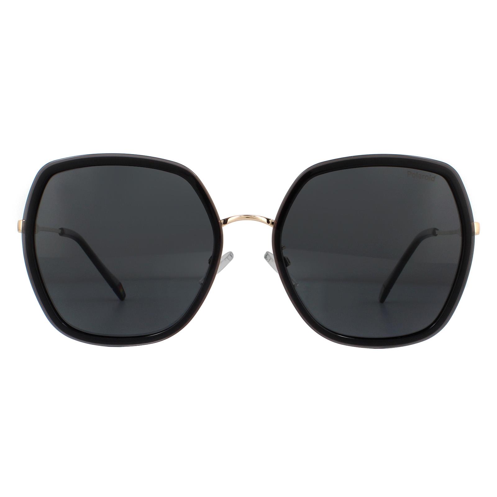 Grey Square Grey Gold Grey Polarized Sunglasses, Image 1 of 4