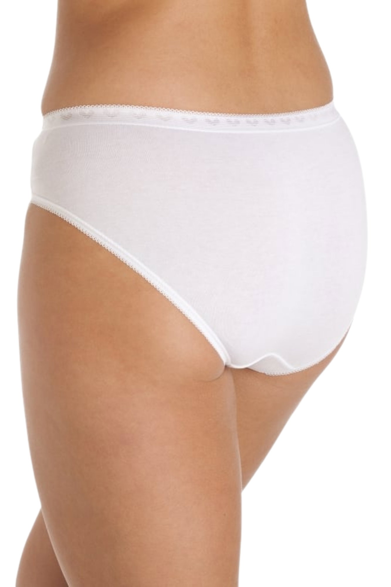 White 3 Pack High Leg Briefs, Image 5 of 5