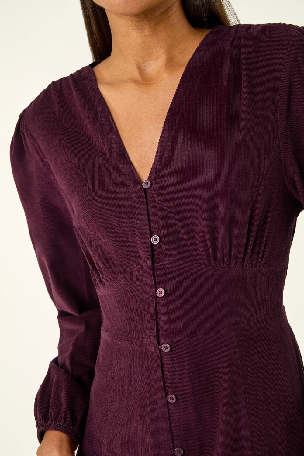 Port Corduroy Button Down Midi Dress, Image 6 of 5