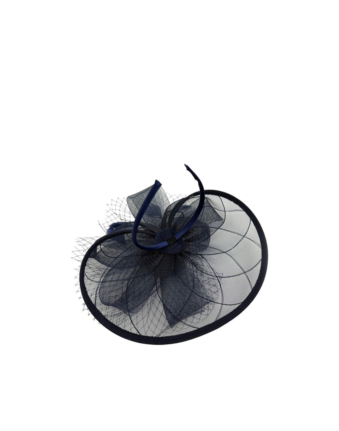 Pink Floral Bow Mesh Detailing Fascinator