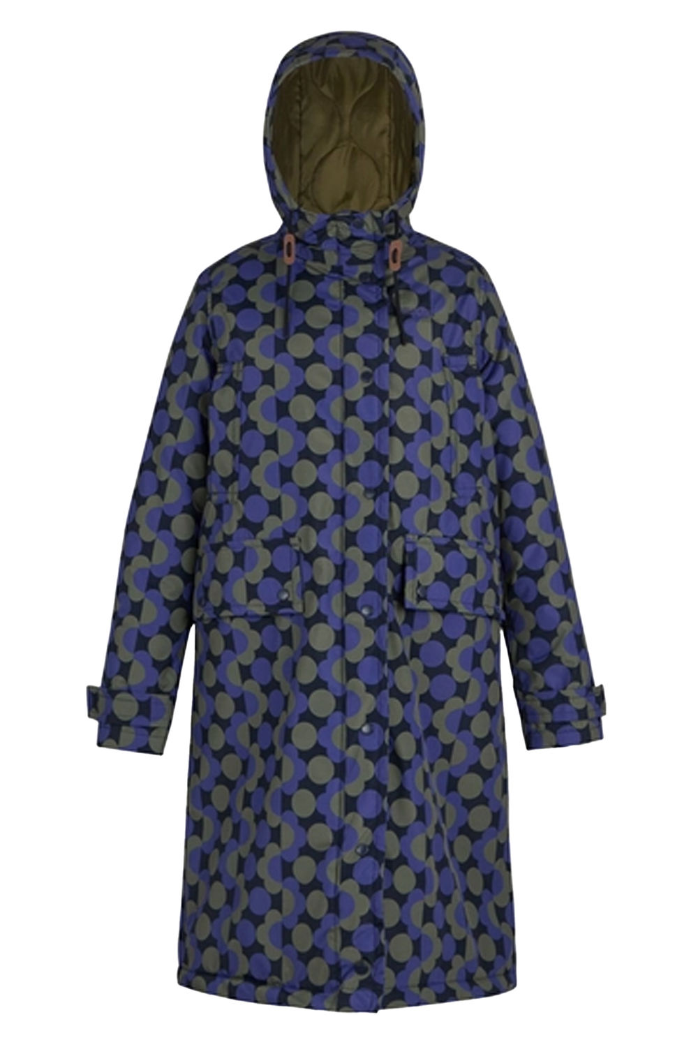 Multi Orla Kiely Floral Long Waterproof Jacket, Image 1 of 6