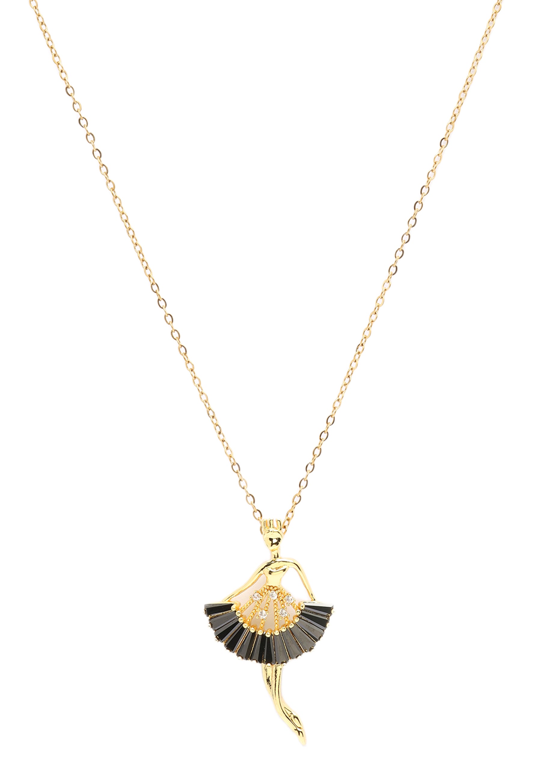 Metallic Golden Ballerina Grace Pendant