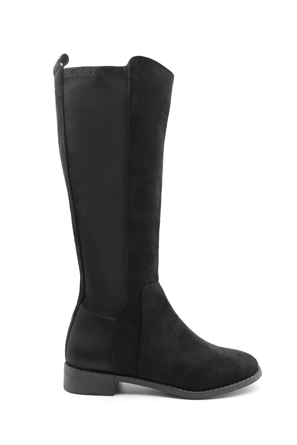 Black 'Parker' Knee High Boots With Side Zip, Image 4 of 5
