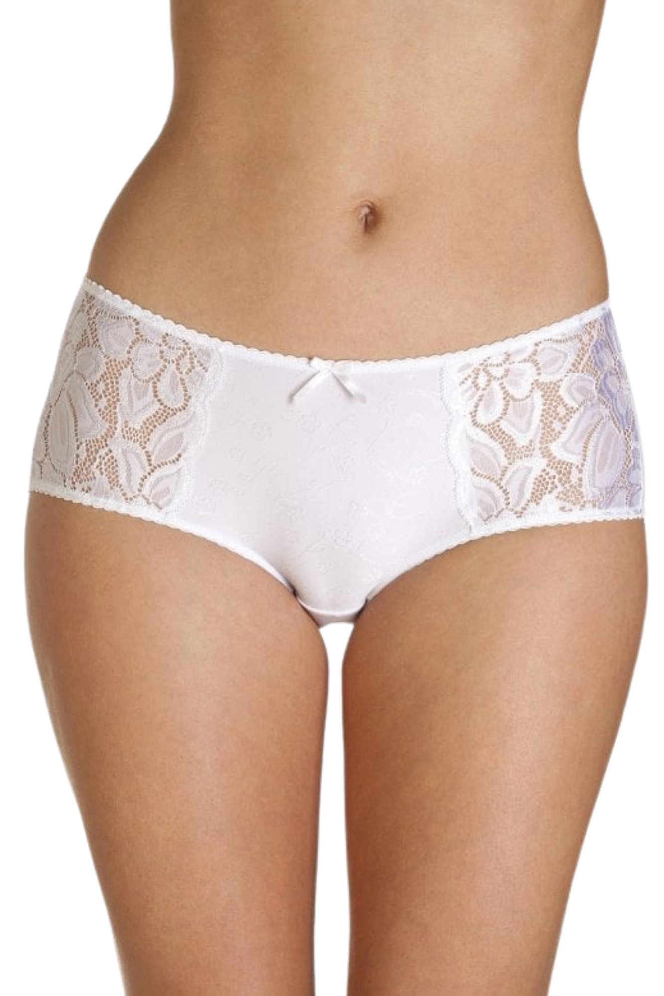 White Lace Panel Jacquard 3 Pack Boxers, Image 1 of 4