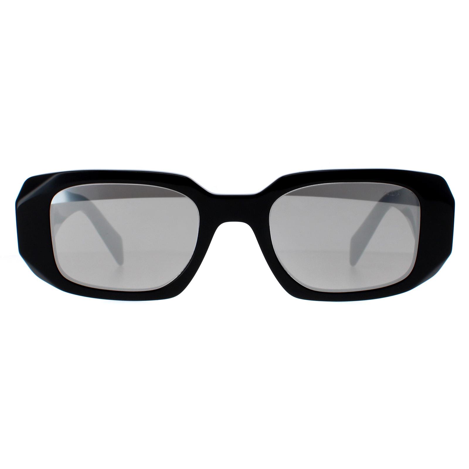 Black Prada Black Rectangle Black Light Grey Mirror Silver PR17WS, Image 1 of 4