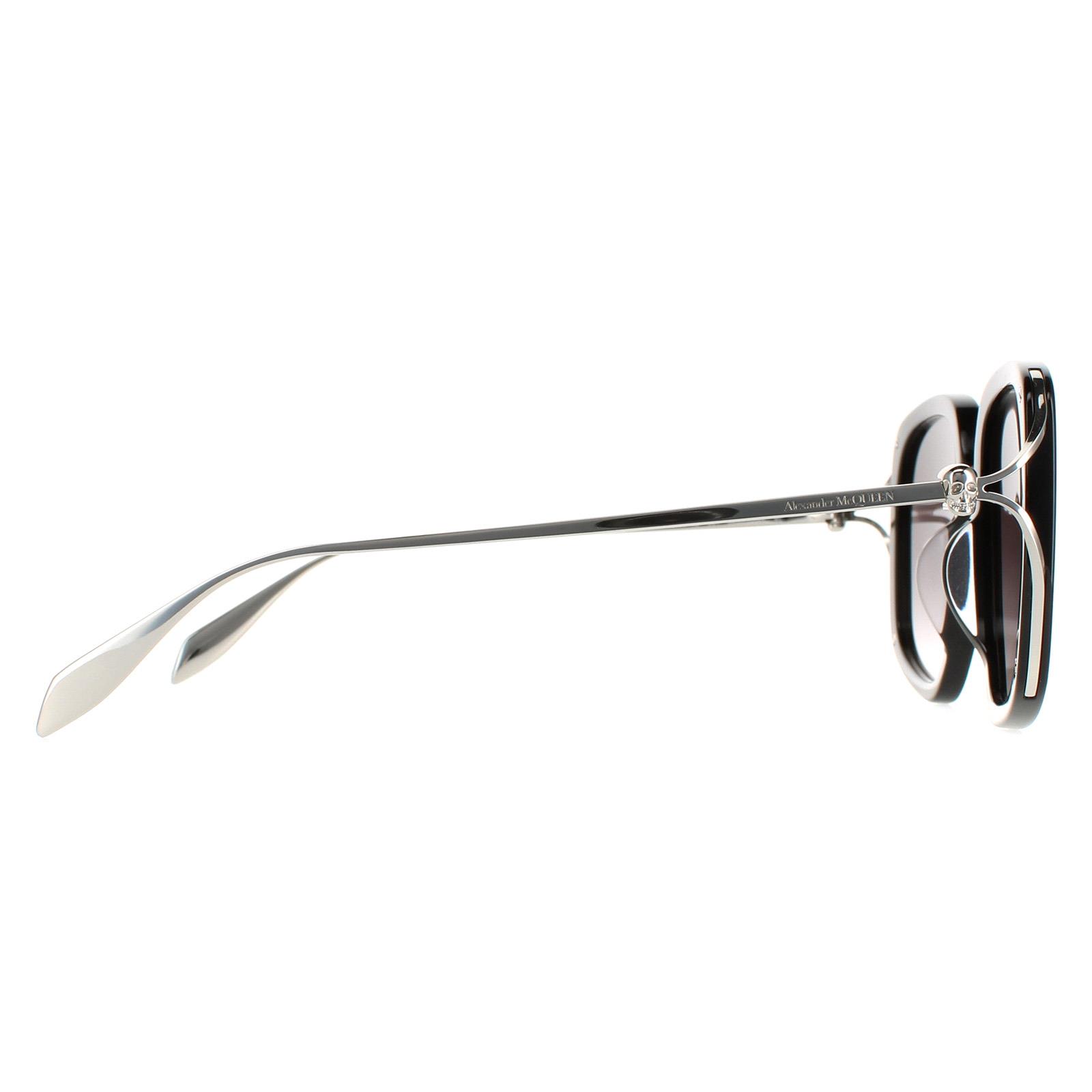 Black Alexander McQueen Black Square Black Silver Grey Gradient AM0374S, Image 4 of 7
