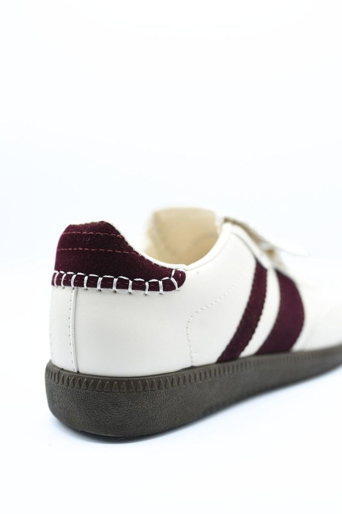 Beige iKrush Beige Johanna Lace-up Flip Tongue Round Toe Trainers, Image 4 of 4