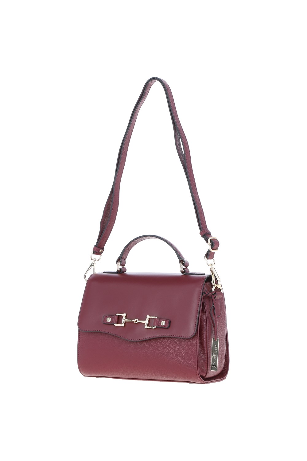 Wine Ashwood Leather Wine Real Leather Flap Over Handbag, Image 2 of 4