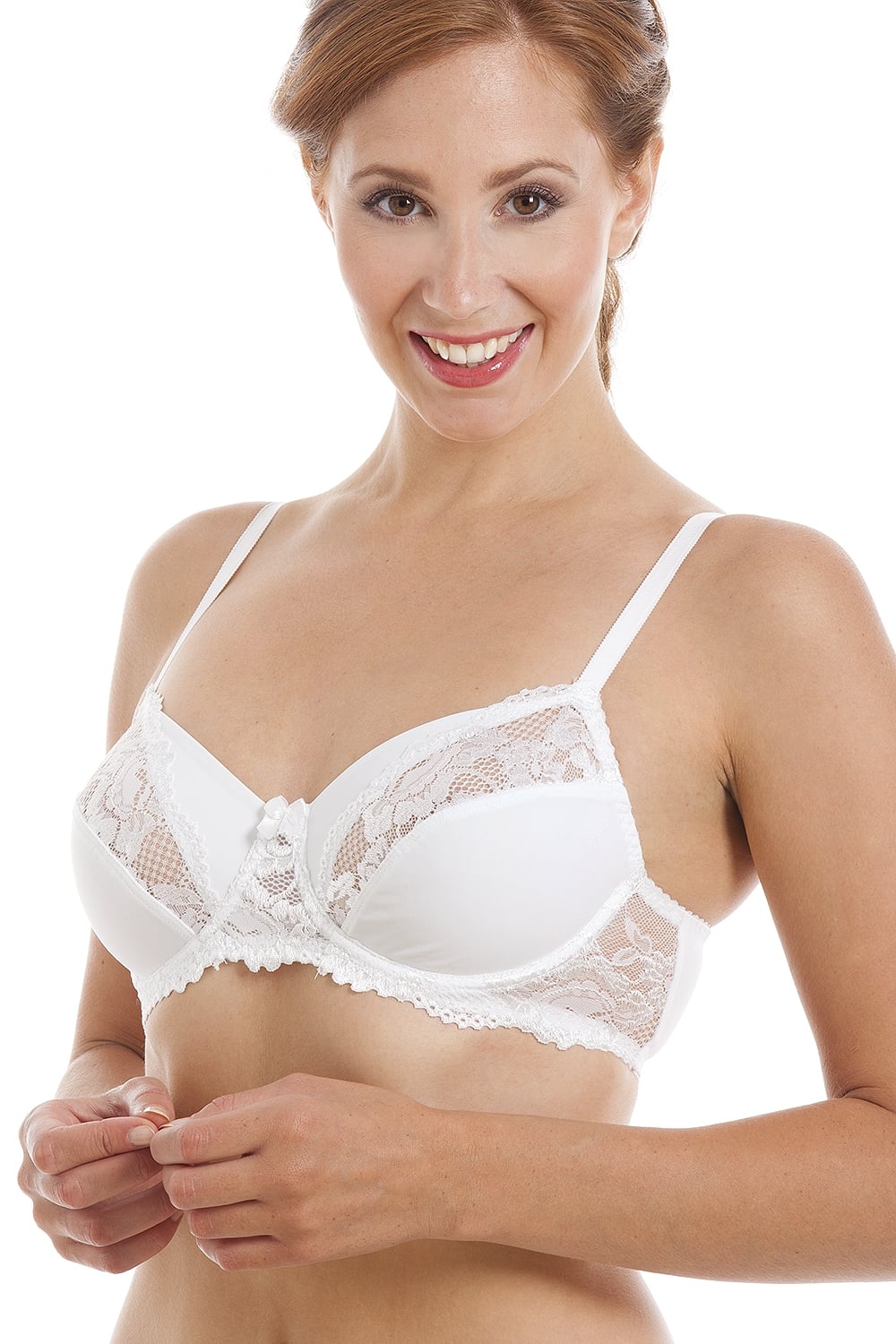 White Floral Lace Soft Cup Underwired Bra, Image 4 of 5