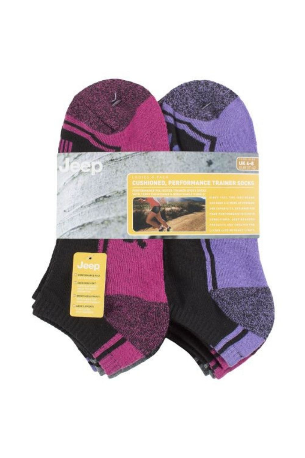 Dark Grey 6 Pack Low Cut Trainer Gym Socks, Image 2 of 3